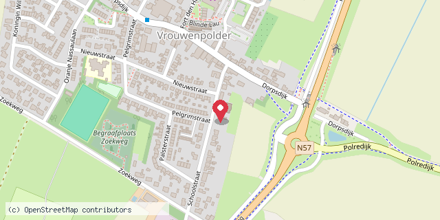 Een kaart met de locatie van Familie Zomer