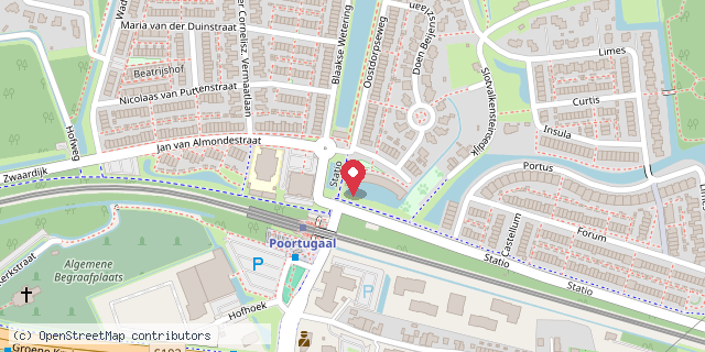 Een kaart met de locatie van Lizette Littel-Baetens