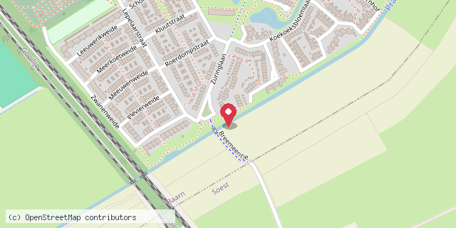 Een kaart met de locatie van Laura