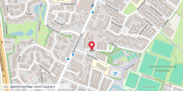 Een kaart met de locatie van Minibieb het rode dorp