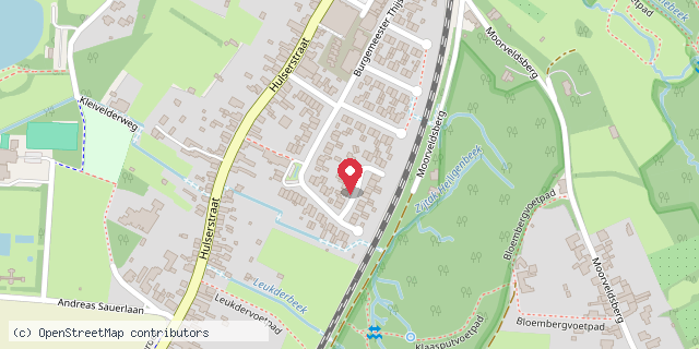 Een kaart met de locatie van De Minibieb van Thijs, Tygo en Jesse