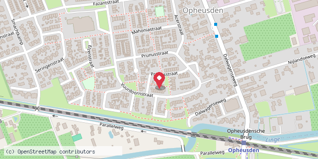 Een kaart met de locatie van Muusjes Minibieb