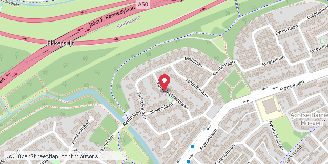 Een kaart met de locatie van Mini Bieb Lezen & Ruilen