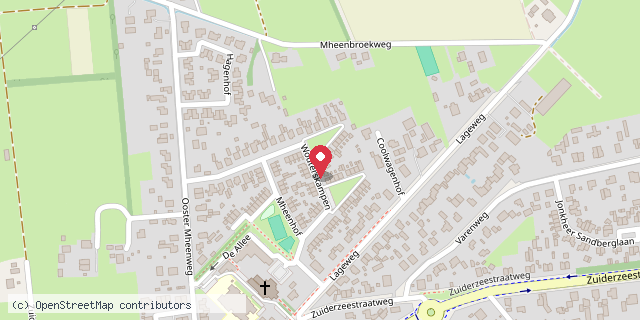 Een kaart met de locatie van Christian pluim