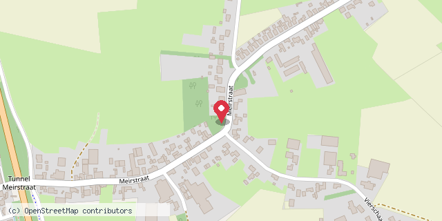 Een kaart met de locatie van Henks BuitenBieb