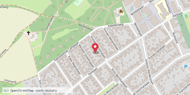 Een kaart met de locatie van L