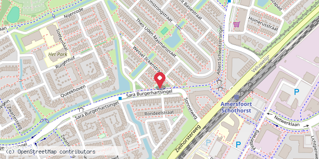 Een kaart met de locatie van Christa