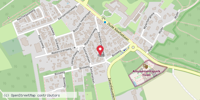Een kaart met de locatie van Tom Lugard en Irma Mosselman