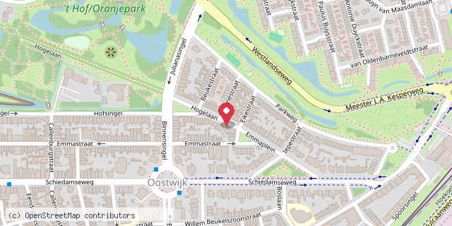Een kaart met de locatie van Ben en Marjan van Dorp