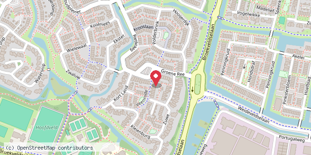 Een kaart met de locatie van Jenetta Joosse
