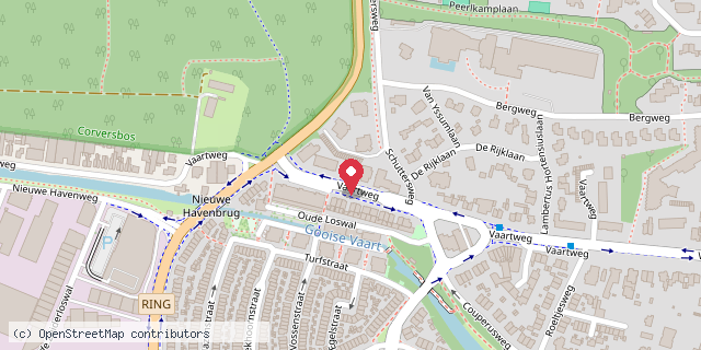 Een kaart met de locatie van Minibieb Boomberg