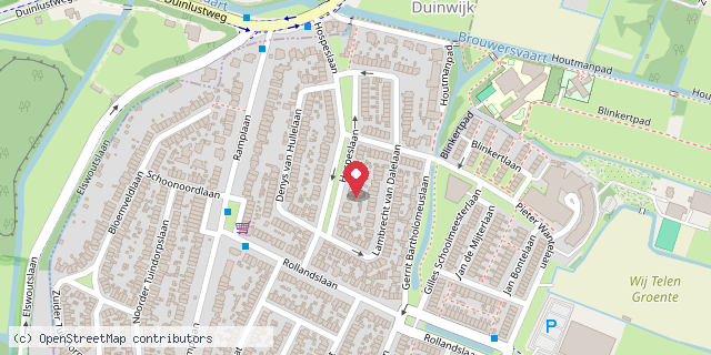 Een kaart met de locatie van Barry Bouman