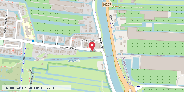 Een kaart met de locatie van Marie-Jose Mansveld