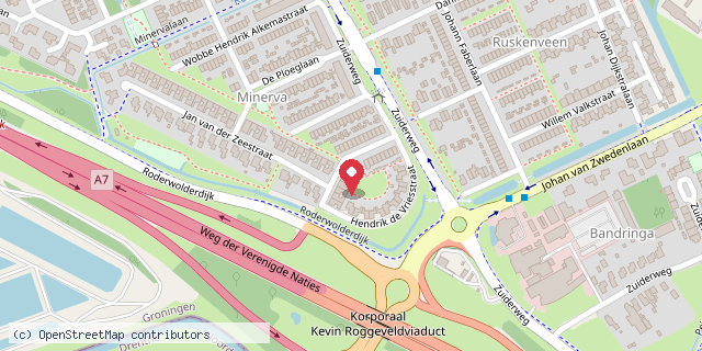 Een kaart met de locatie van Gerard Niemeijer