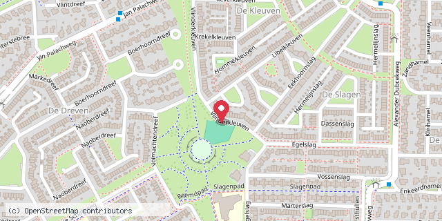 Een kaart met de locatie van Kinderminibieb wij_3_lezen