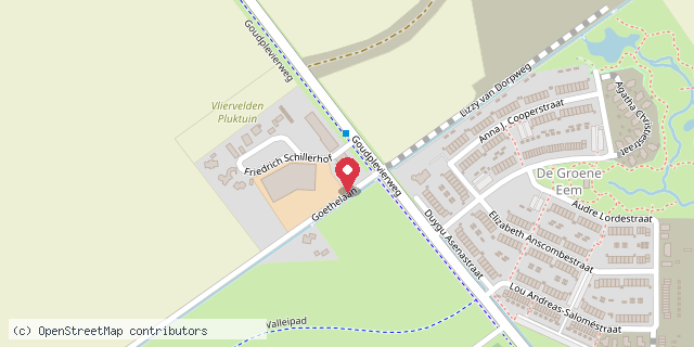 Een kaart met de locatie van Odin