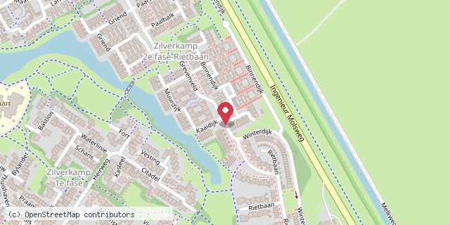Een kaart met de locatie van Hans Hetterscheit