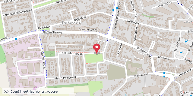 Een kaart met de locatie van Kerkakkers-2