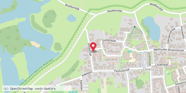 Een kaart met de locatie van Ger de heus