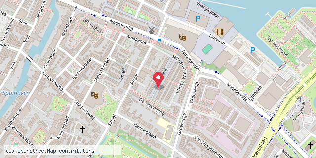 Een kaart met de locatie van Bastiaan van Beusekom