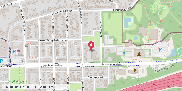 Een kaart met de locatie van Mini bieb aan 't pleintje