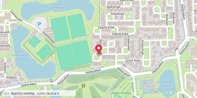 Een kaart met de locatie van Minibieb de Boekenkraai