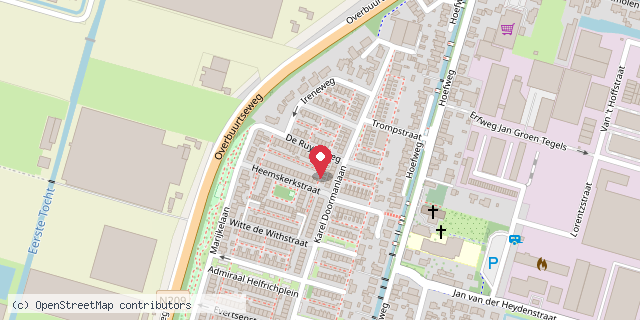 Een kaart met de locatie van Minibieb Siep