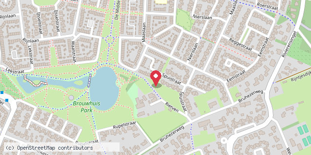 Een kaart met de locatie van Esther Van den Eventuin