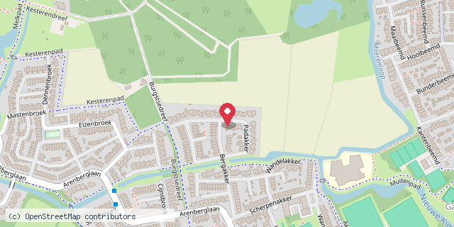 Een kaart met de locatie van Minibieb D’n Akker