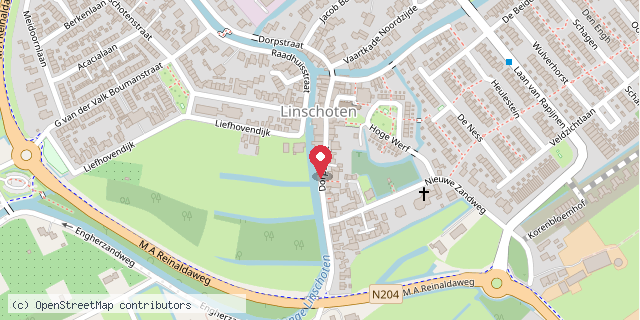 Een kaart met de locatie van Geertrui Verbraak