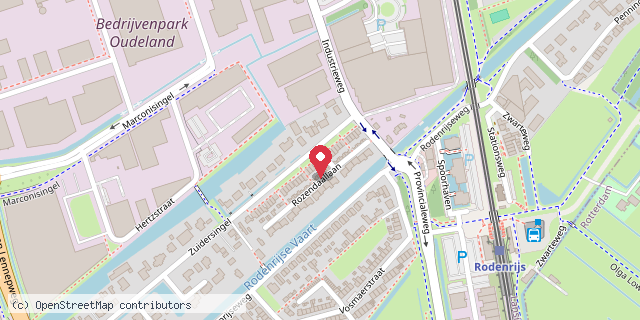 Een kaart met de locatie van Minibieb aan de singel