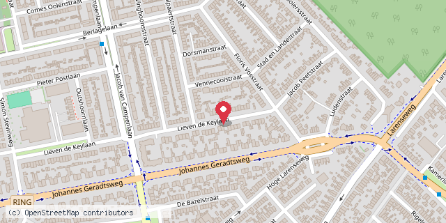 Een kaart met de locatie van Hein Ruhe