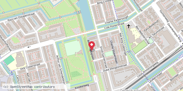 Een kaart met de locatie van Billies Bieb