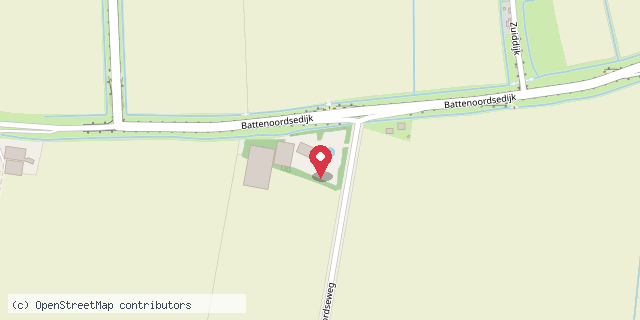 Een kaart met de locatie van Minibieb Aan de Haan
