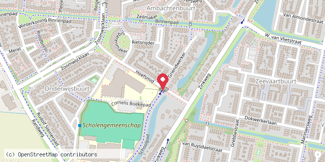 Een kaart met de locatie van het Roeckje