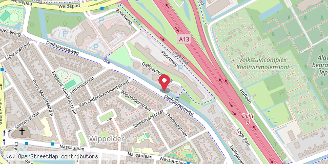 Een kaart met de locatie van Ruiter