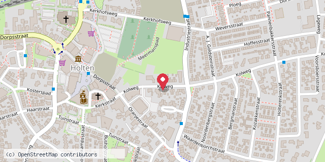 Een kaart met de locatie van Suzanne Tuitert