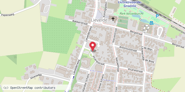Een kaart met de locatie van Karin Keijzer