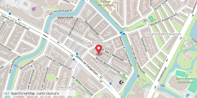 Een kaart met de locatie van pien