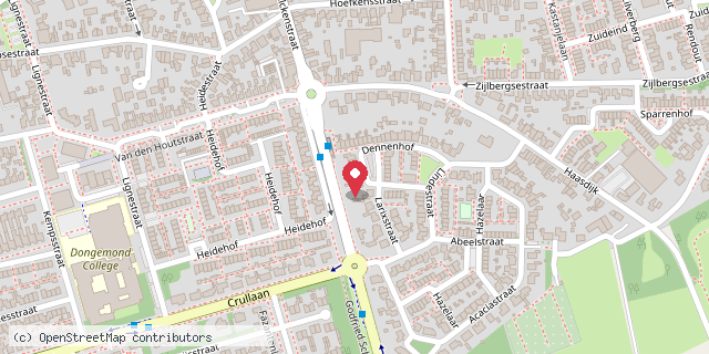 Een kaart met de locatie van Inge Berendsen