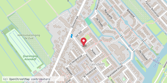 Een kaart met de locatie van Cynthia