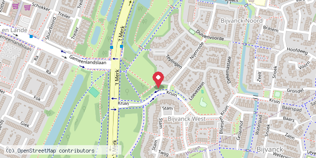 Een kaart met de locatie van Jessy
