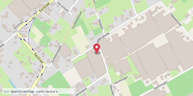 Een kaart met de locatie van Jessica Neijenhuis