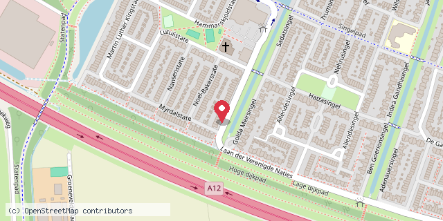 Een kaart met de locatie van Robert Lambregts