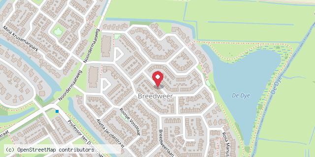 Een kaart met de locatie van Esther Vertelman