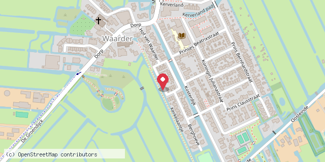 Een kaart met de locatie van Jolanda Smeets