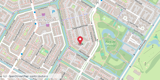 Een kaart met de locatie van Het Boekenpleintje